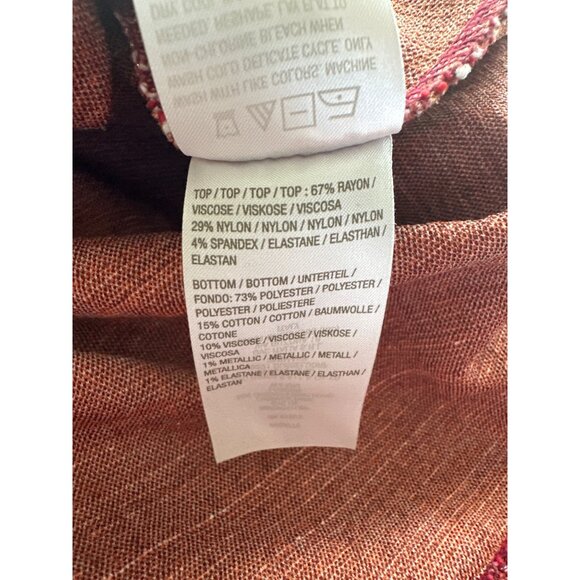 Isaac Mizrahi Live! Dress Two-Tone Boat Neck Short Sleeve Tweed Skirt Size 1X - Picture 5 of 5